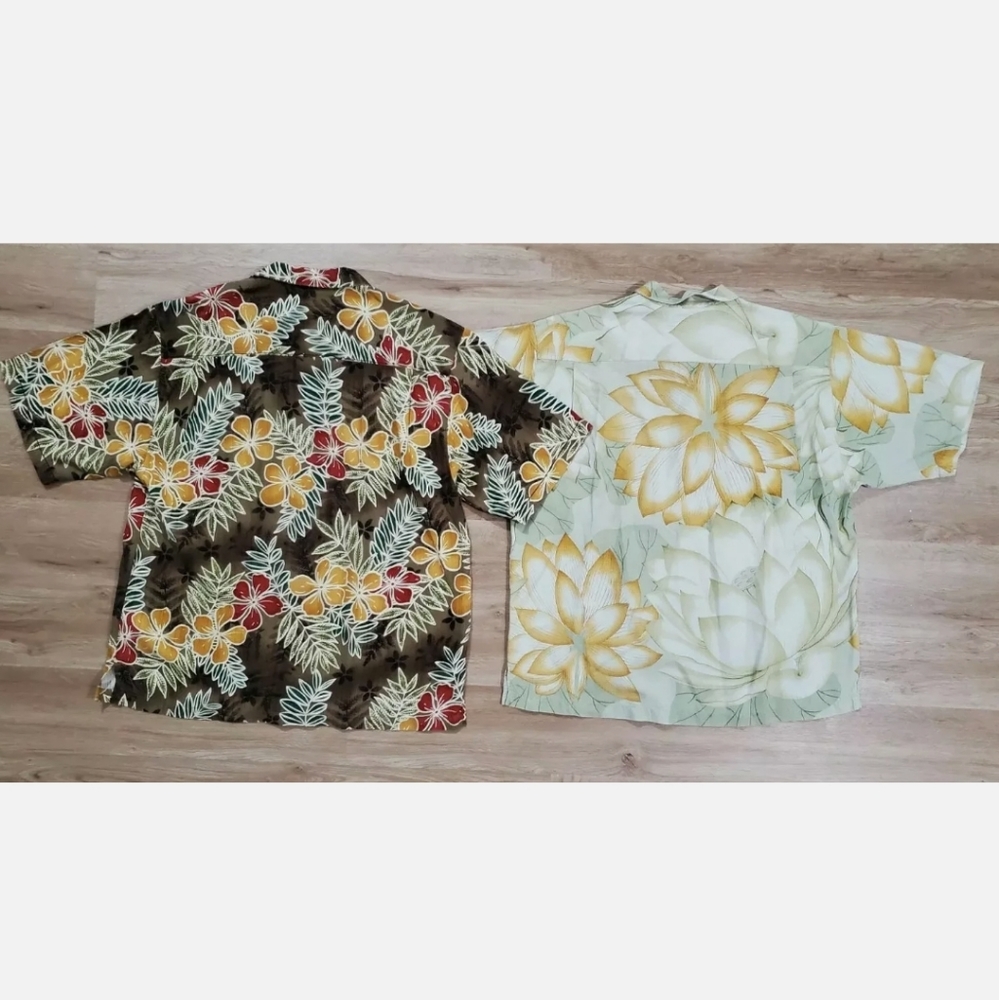 Tommy Bahama Mens Shirts Silk Lot of 2 Floral - Picture 2 of 4